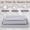 Hastings Home Brushed Microfiber Sheet Set - Twin XL, Silver Gray, 3 Pieces - 3 of 4