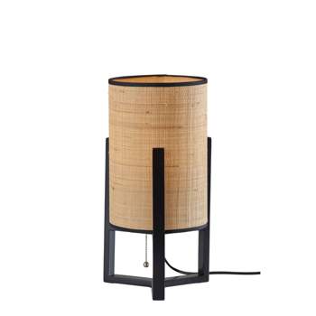 Quinn Table Lantern Wood Black - Adesso
