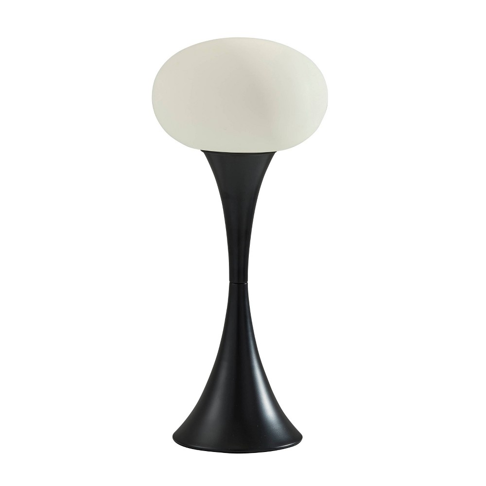 Photos - Floodlight / Street Light Adesso Otis Table Lamp Black: Frosted Acrylic Globe, Touch Sensor, ETL Lis 