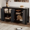 Lycvki Wood Buffet Cabinet with 4-Door Storage and Adjustable Shelves - 3 of 4