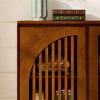 INFURNIC Decorative Storage Cabinets Mid Century Modern Fluted Sideboard with Storage and Outlet Holes, Brown, 39"*9.25"*32.48" - 4 of 4
