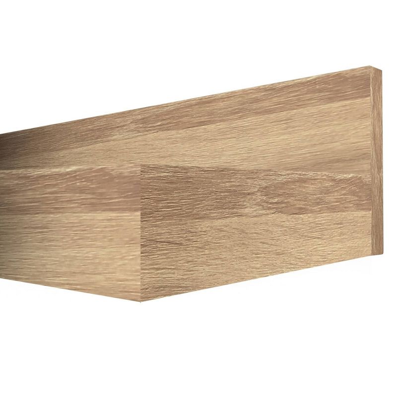 24&#34; x 5&#34; Decorative Shelf Wall Mounted with Front Edge White Oak - Inplace, 5 of 7
