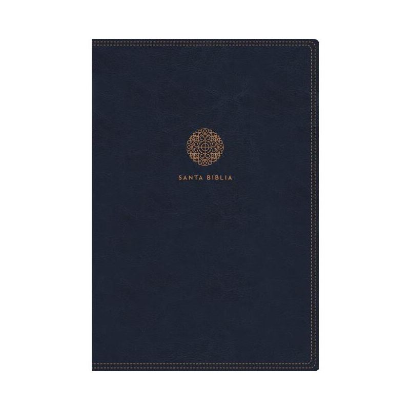 Rvr60 Santa Biblia Letra Supergigante, Leathersoft, Azul Con Índice Y Cierre - Large Print by  Rvr 1960- Reina Valera 1960 (Leather Bound), 1 of 2