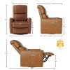 Swivel Rocking Recliner Chair, Manual Recliner Glider with Lumbar Support & Faux Leather Upholstery, Comfortable Rocker Recliner - 2 of 4