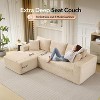 108" Cloud Sectional Couch with L-Shape Chaise, Modern Corduroy Modular Sofa with Deep Seat, Boneless Cloud Couches for Living Room Bedroom - 2 of 4