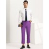 Lars Amadeus Men's Cropped Dress Pants Flat Front Solid Ankle-Length Trousers - 3 of 4