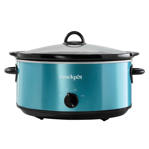 Crock pot 7qt Manual Slow Cooker Turquoise 3 Settings Removable Stoneware Dishwasher safe Parts Keep Warm 270w Target