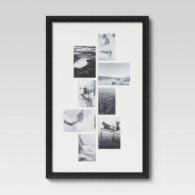 19.75" x 31.75" Matted to 4" x 6" & 5" x 7" Collage Picture Frame Black - Threshold™