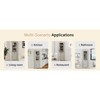 JVNOXK68-inch Tall Corner Cabinet Rustic Bar-Style Freestanding Corner Storage Unit Features 1 door, 1 drawer, and adjustable shelves White - 4 of 4