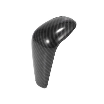 Unique Bargains Gear Shift Knob Cover Sticker Carbon Fiber Pattern for Audi A7 2016-2018 Black 1pc