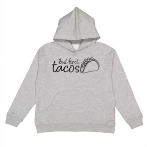 The Juniper Shop But First, Tacos Outline Youth Hoodie - 1 of 4