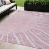 Blush Pink And Mauve Abstract Washable Indoor Outdoor Area Rug - 2 of 4