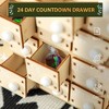 CIPACHO Wooden Christmas Advent Calendar with 24 Countdown Drawers, Reusable Holiday Decor Xmas Gift for Kids Adults, Natural - 3 of 4