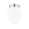 Gideon 1-Light Flush Mount Ceiling Light - Vintage Schoolhouse Glass, Dimmable, Damp Rated - 2 of 4