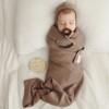 Luxury Organic Cotton Baby Swaddle Receiving Blanket + Hat Gift Set for Newborns and Infant Boys and Girls - 4 of 4