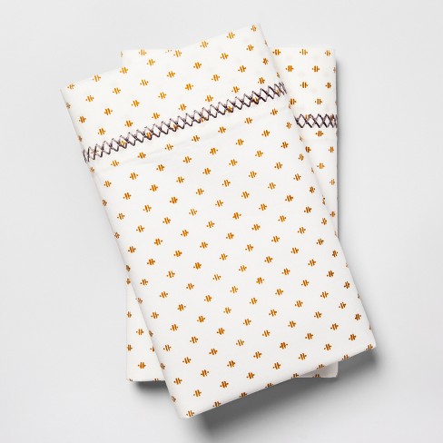 Print Percale Cotton Pillowcases King Gold Opalhouse Target
