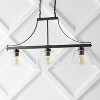 36" 3-Light Jayden Industrial Farmhouse Iron/Glass Linear LED Pendant Oil Rubbed Bronze/Clear - JONATHAN Y: UL Listed, Adjustable Height - 4 of 4