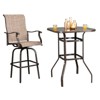 Karl Home Square Glass Outdoor Bar Table - 4 of 4