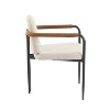 Christopher Knight Home Set of 2 Jeremiah Modern Upholstered Dining Chairs with Iron Frame Beige/Espresso - 4 of 4