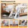Homhougo Toddler Step Stool Foldable, Step Stool for Kids 3 Steps, Folding Step Ladder Kids with Handles for Bathroom Bed Toilet Potty Training - 3 of 4