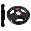 Sapphtopaz Olympic Rubber Coated Cast Iron Weight Plates for Barbell, 2-Inch Barbell Plates for Weightlifting, Strength Training in Home & Gym - 2 of 4