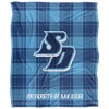 University Of San Diego Campus Plaid Spirit Silky Touch Super Soft Throw Blanket 50x60 - 2 of 4