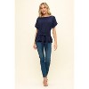 WEST K Women's Bailey Tie Front Dolman Blouse - 4 of 4