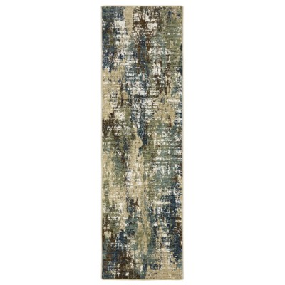 Oriental Weavers Reed RE06A Blue/ Green Indoor Area Rug - 2'3" x 7'6"