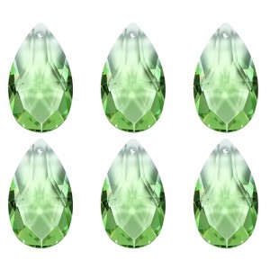 Unique Bargains Crystal Pendants Teardrop Beads for DIY Lamp Arts Crafts Decoration 6 Pcs - 1 of 4