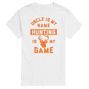 Men's - Instant Message - Uncle Is My Name Hunting My Game Short Sleeve Graphic T-Shirt - 1 of 4