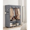 SONGMICS Portable Closet Clothes Wardrobe Organizer with Corver Clothing Rack with 3 Hanging Rods and Shelves Room - 2 of 4