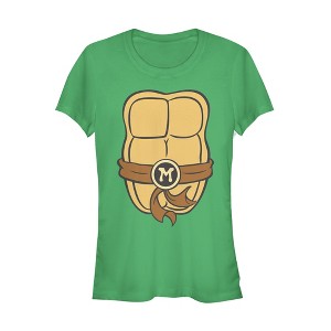 Juniors Womens Teenage Mutant Ninja Turtles Michelangelo Costume T-Shirt - 1 of 3