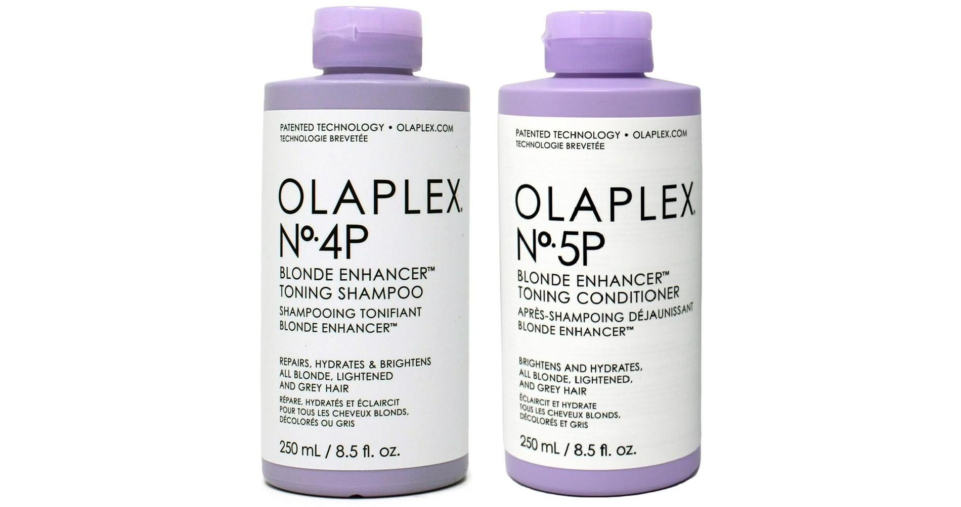 Olaplex No. 4P & No. 5P Blonde Enhancer Toning Shampoo & Conditioner DUO SET (8.5 oz) Purple Toner to Repair, Hydrate, & Brighten Kit
