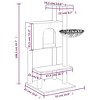 vidaXL Cat Tree Dark grey Engineered wood, plush, sisal Medium Modern - 3 of 4