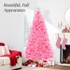 Best Choice Products Pre-Lit Pink Christmas Tree, Artificial Full Holiday Decoration w/ Branch Tips, Incandescent Lights - 3 of 4
