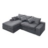 Dolonm 98'' Modular Sectional Sofa,Convertible Sponge Compression Sofas,Deep Seat L-Shape Sofa Couch with Chaise,for Living Room, Bedroom - 3 of 4