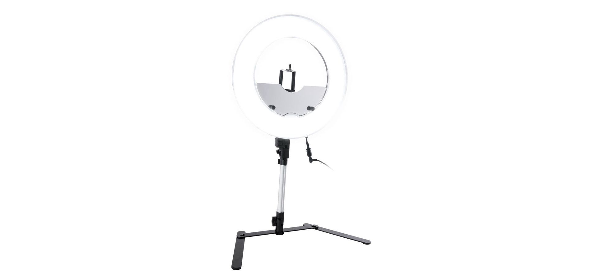 Impressions Vanity 13.5-Inch Desktop Dimmable LED Vanity Studio Ring Light with Stand, Bag and Accessories
