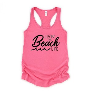 Simply Sage Market Women's Livin' The Beach Life Graphic Racerback Tank - 1 of 3