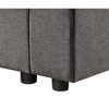 Waylon 119" Gray Polyester 4-Seater Sofa with Pockets - 3 of 4