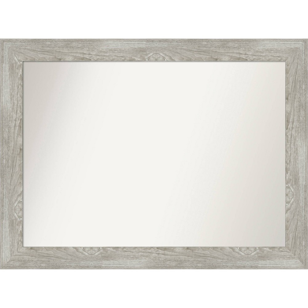 Photos - Wall Mirror 44" x 33" Non-Beveled Dove Gray Wash  - Amanti Art: Modern Rect