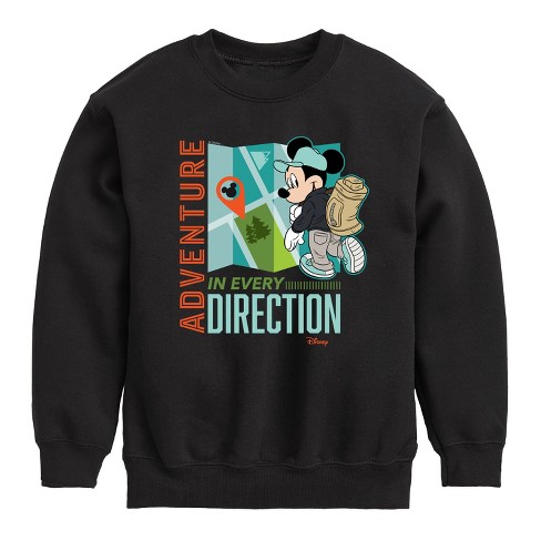 Boys' - Disney - Adventure In Every Direction Graphic Long Sleeve Fleece Sweatshirt - image 1 of 4