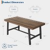 Industrial Dining Table for 4-6 People, 63in Long Wooden Kitchen Table with Sturdy Metal Frame - Seats 4-6 Rectangular Counter for Dinner - 2 of 4