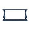 Console Table Entryway Narrow Skinny with Vintage Veneer, Double Shelf Sofa Table with Vase Legs for Living Room or Hallway-The Pop Home - 4 of 4