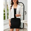 Womens Cardigan Sweater Puff Sleeve Ribbed Side Pleated Cropped Cardigan - 4 of 4