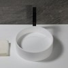 ALFI 15 Inches Round White Matte Solid Surface Resin Sink - 3 of 4