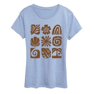 Women's - Instant Message - Beach Squares Short Sleeve Graphic T-Shirt - 1 of 4