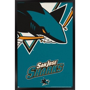 Trends International NHL San Jose Sharks - Logo 14 Framed Wall Poster Prints - 1 of 4