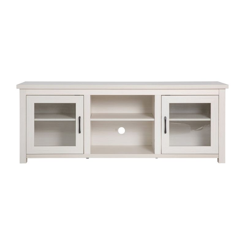 Emma and Oliver TV Stand for up to 80" TV's - 65" Media Console with Classic Full Glass Doors & 3 Adjustable Shelves, 4 of 15