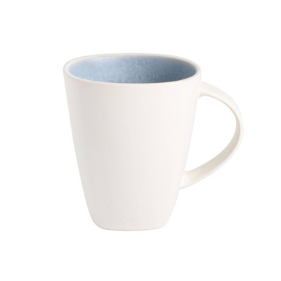 Aqua Blue Square Ceramic Dinnerware Set, Service for 4