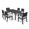 CAVINAS Patio Dining Set for 6, Acacia Outdoor Dining Stylish Outdoor Patio Table and Chairs with 6 Chairs for Balcony, Gray - 3 of 4